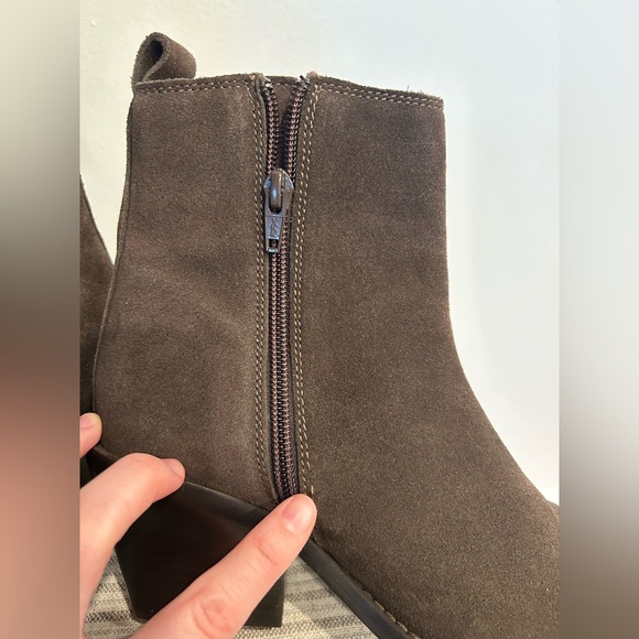 NWT House of Harlow Revolve Brown Genuine Suede leather western Ankle Bootie 7.5 - Picture 5 of 8